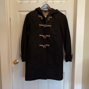 J Crew Black Toggle Peacoat - Size 2 - Retail $250